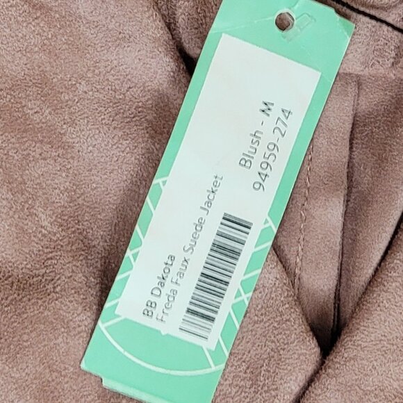 NWT BB Dakota Stitch Fix Freda Faux Suede Jacket Blush - M - Picture 10 of 10